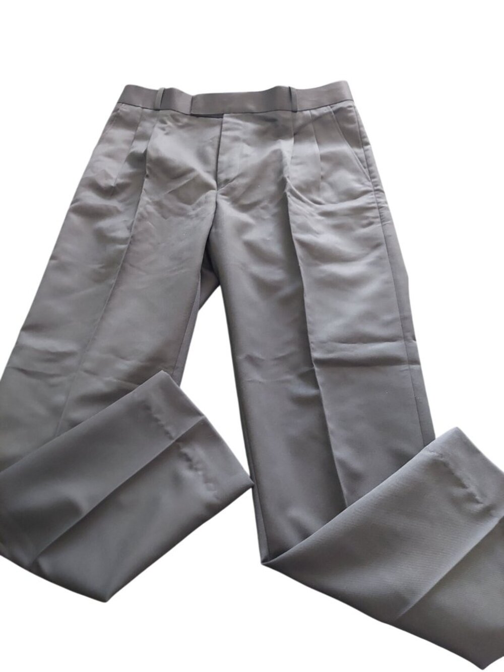 Zorro Mens Gray Dress Pants Size 34 Flat Front Pleated 1458